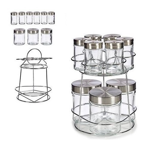SET 9 ESPECIEROS VIVALTO C/SOPORTE METAL